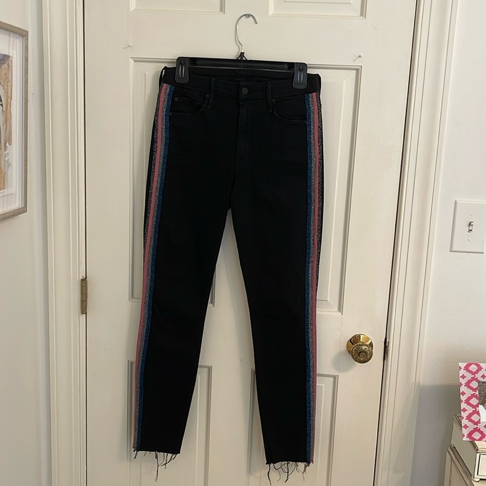Black MOTHER skinny jeans